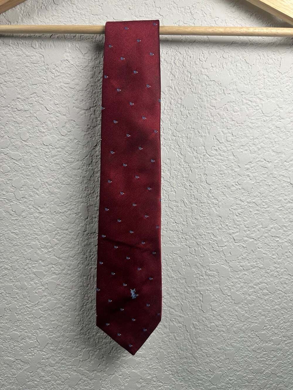 Yves Saint Laurent Neckwear Silk Tie Burgundy